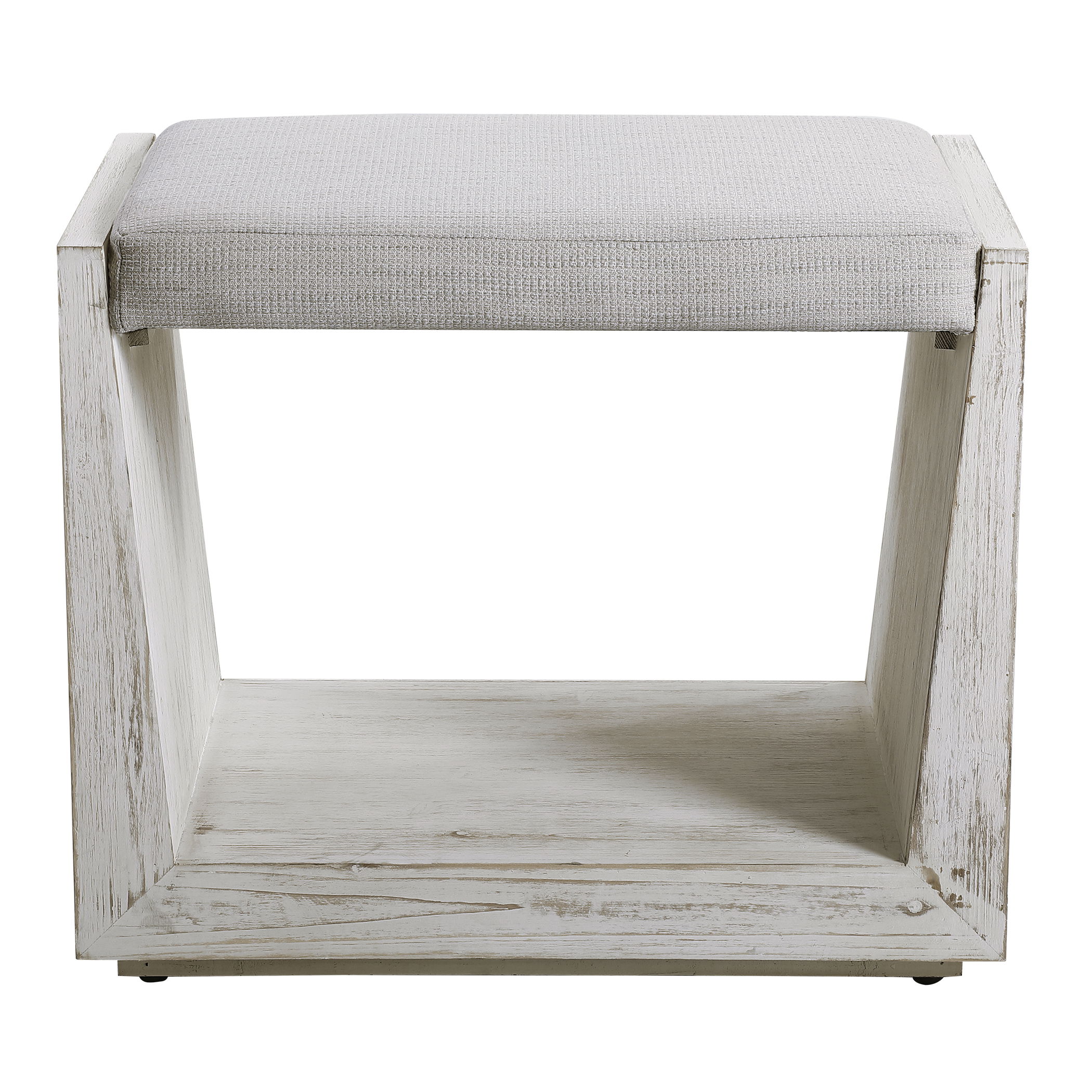 Cabana White Small Bench large image 