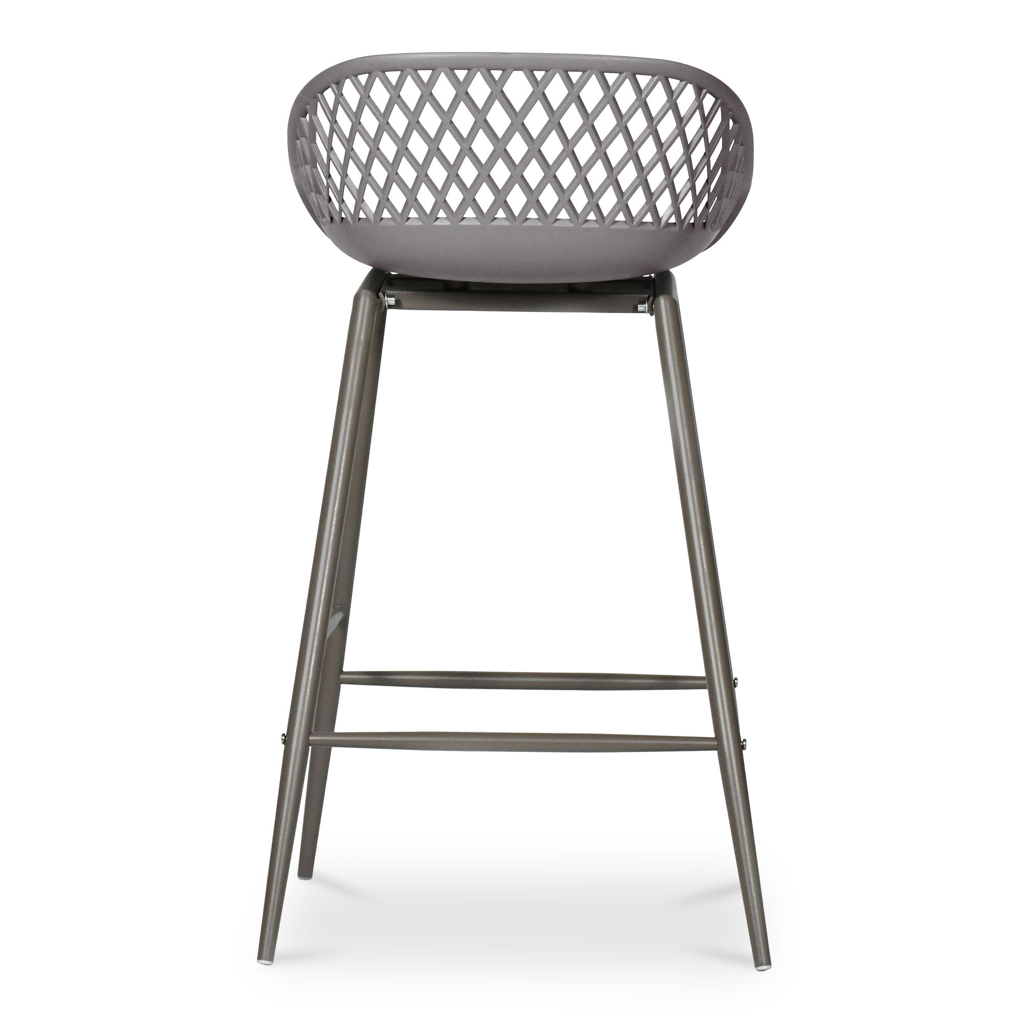 Piazza Outdoor Counter Stool Grey - Set Of Two, Outdoor Chair by Moe's Home, 1'7" width x 2'10" height x 1'7" depth View 6