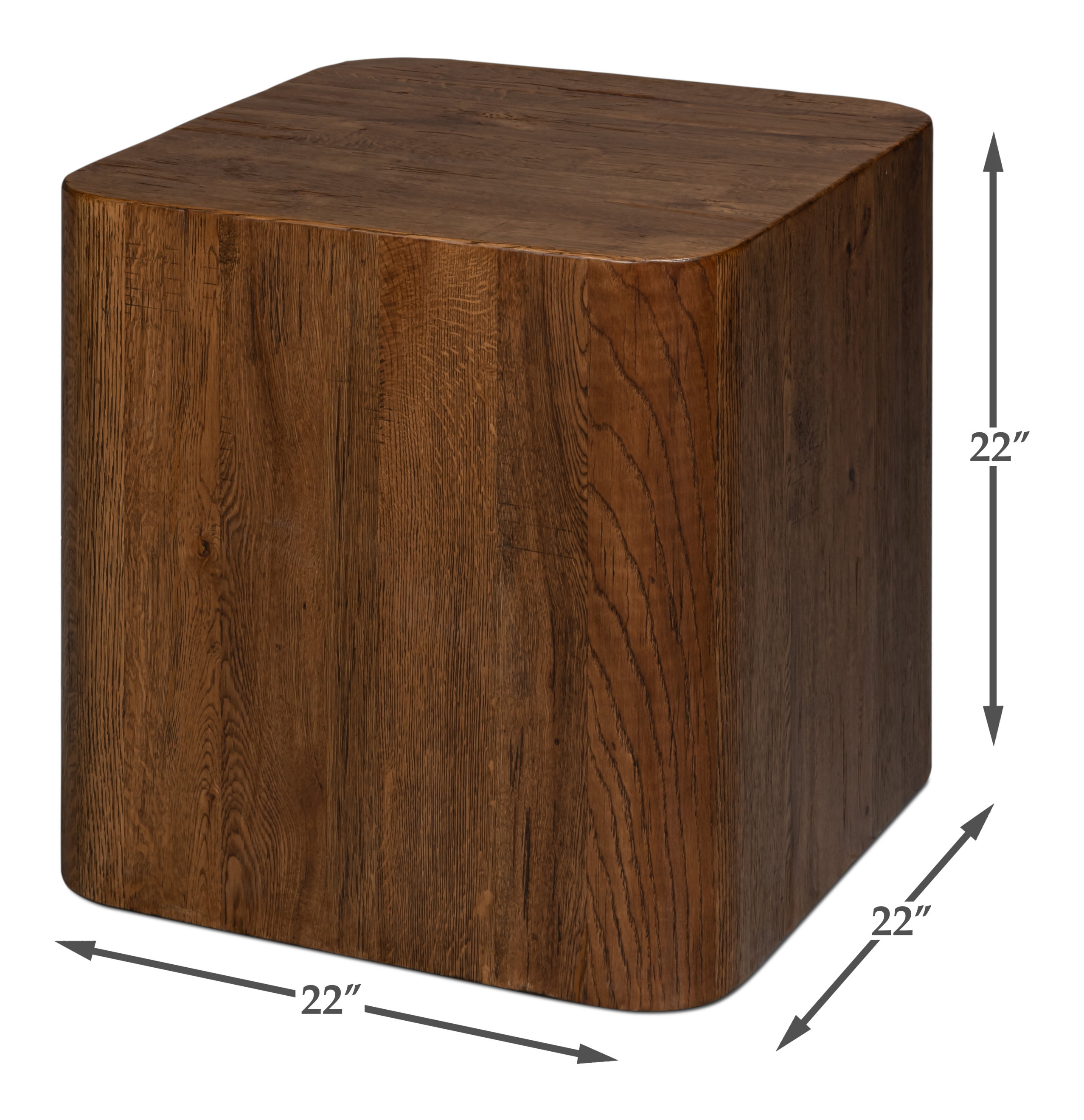 Stewart Side Table, Side & End Table by Sarreid, 22" length x 22" width x 22" height View 13