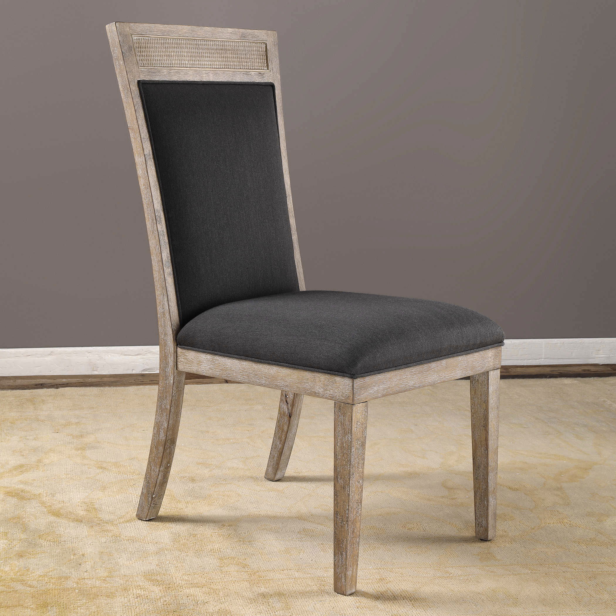 Encore Dark Gray Armless Chair, Furniture by Uttermost, 19.5" width x 41.25" height x 26.5" depth View 2
