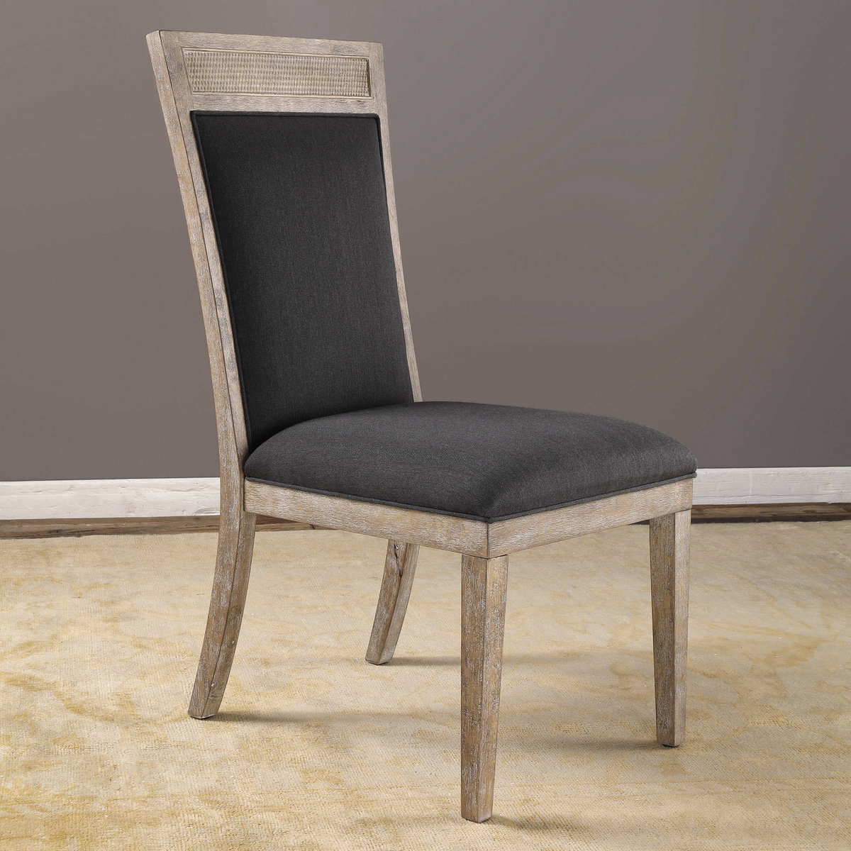 Encore Dark Gray Armless Chair, Furniture by Uttermost, 19.5" width x 41.25" height x 26.5" depth View 2