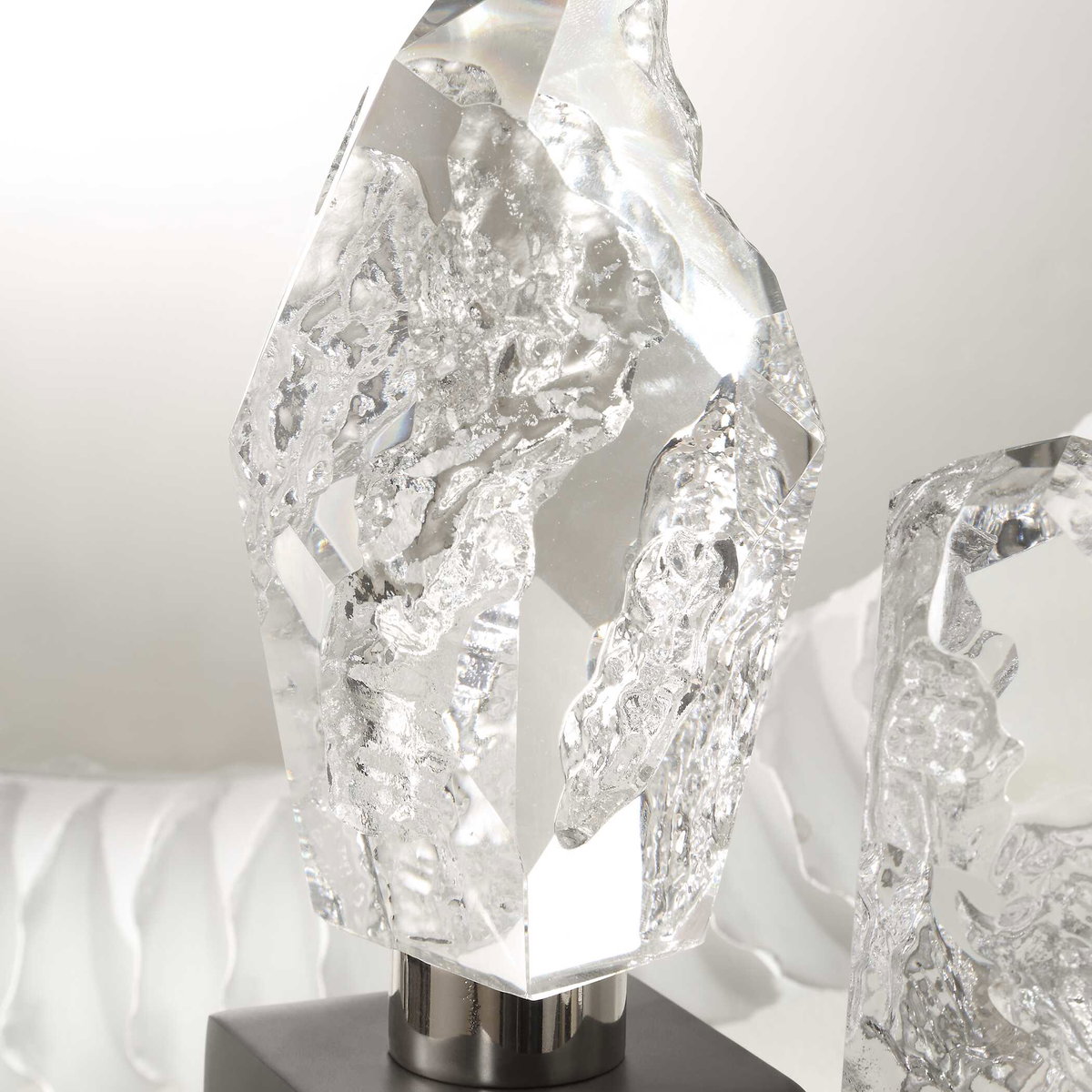 Crystal Peak Sculptures Set/2, Figurines & Statue by Uttermost, 3.5" width x 13" height x 3" depth View 4