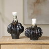 Umbrian White & Brown Gourd Vases Set/2, by Uttermost, 8.5" width x 13.25" height x 8.5" depth thumbnail 3