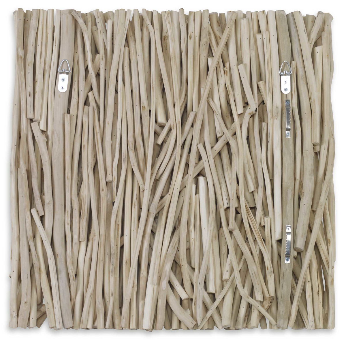 Gathered Teak Square Bleached Wood Wall Decor, Art by Uttermost, 24" width x 24" height x 3" depth View 7