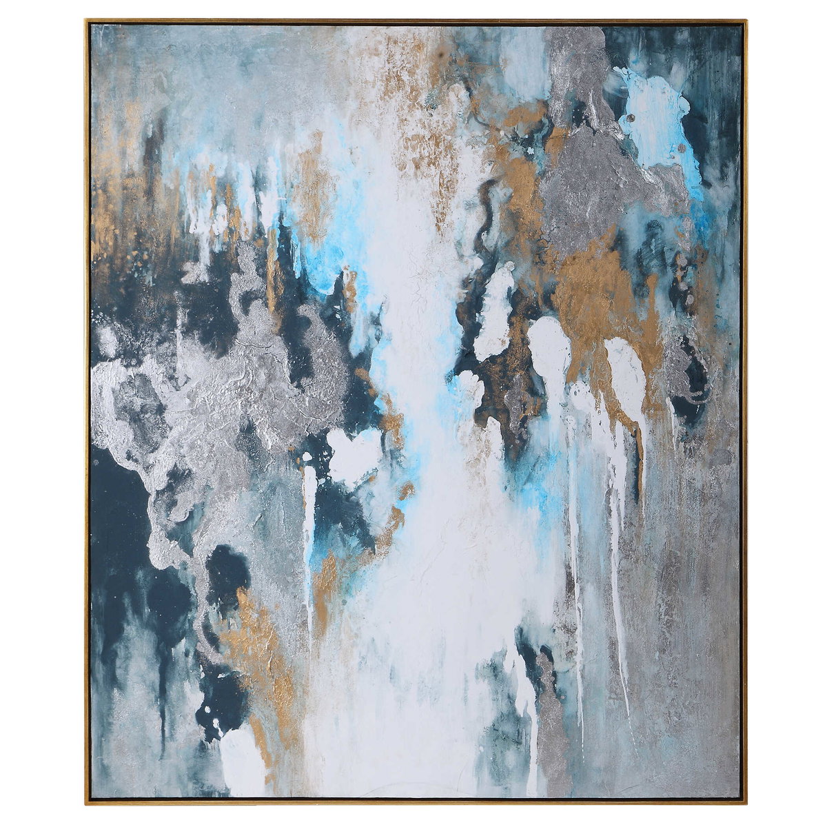 Stormy Seas Hand Painted Canvas, Art by Uttermost, 51" width x 61" height x 1.7" depth View 1
