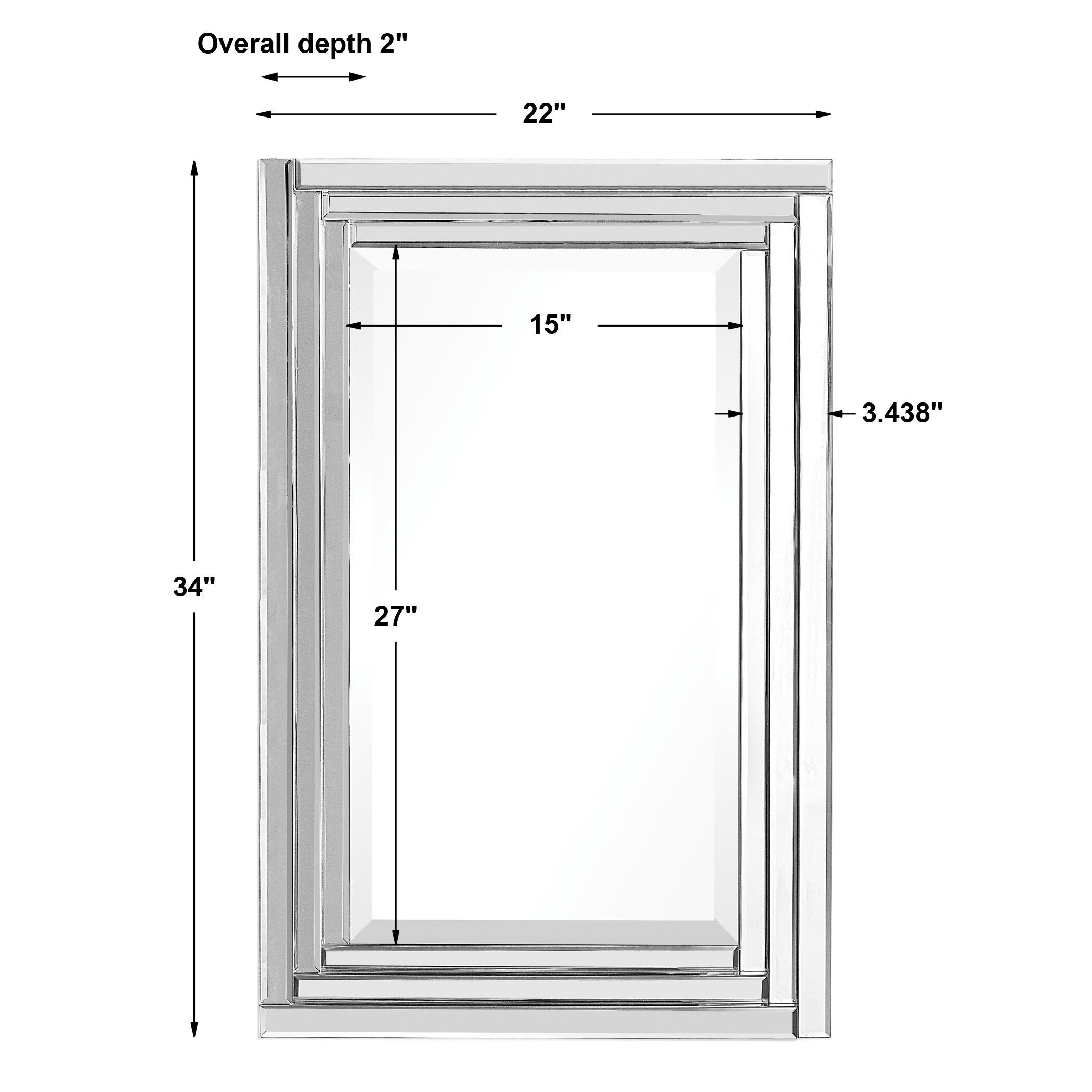 Alanna Frameless Vanity Mirror large image 