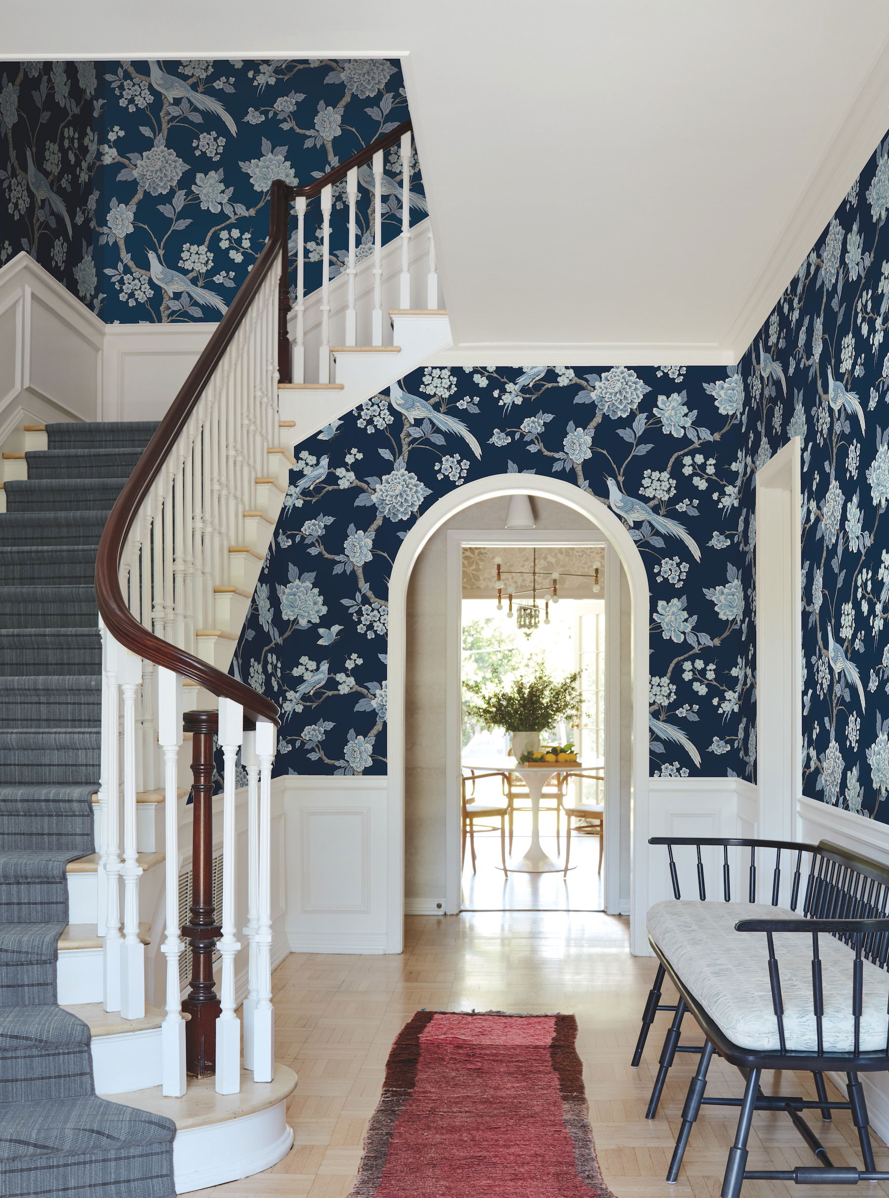 Fanciful Navy Wallpaper, by York Wall, 27' length x 2'3" width x 0.02" depth View 3