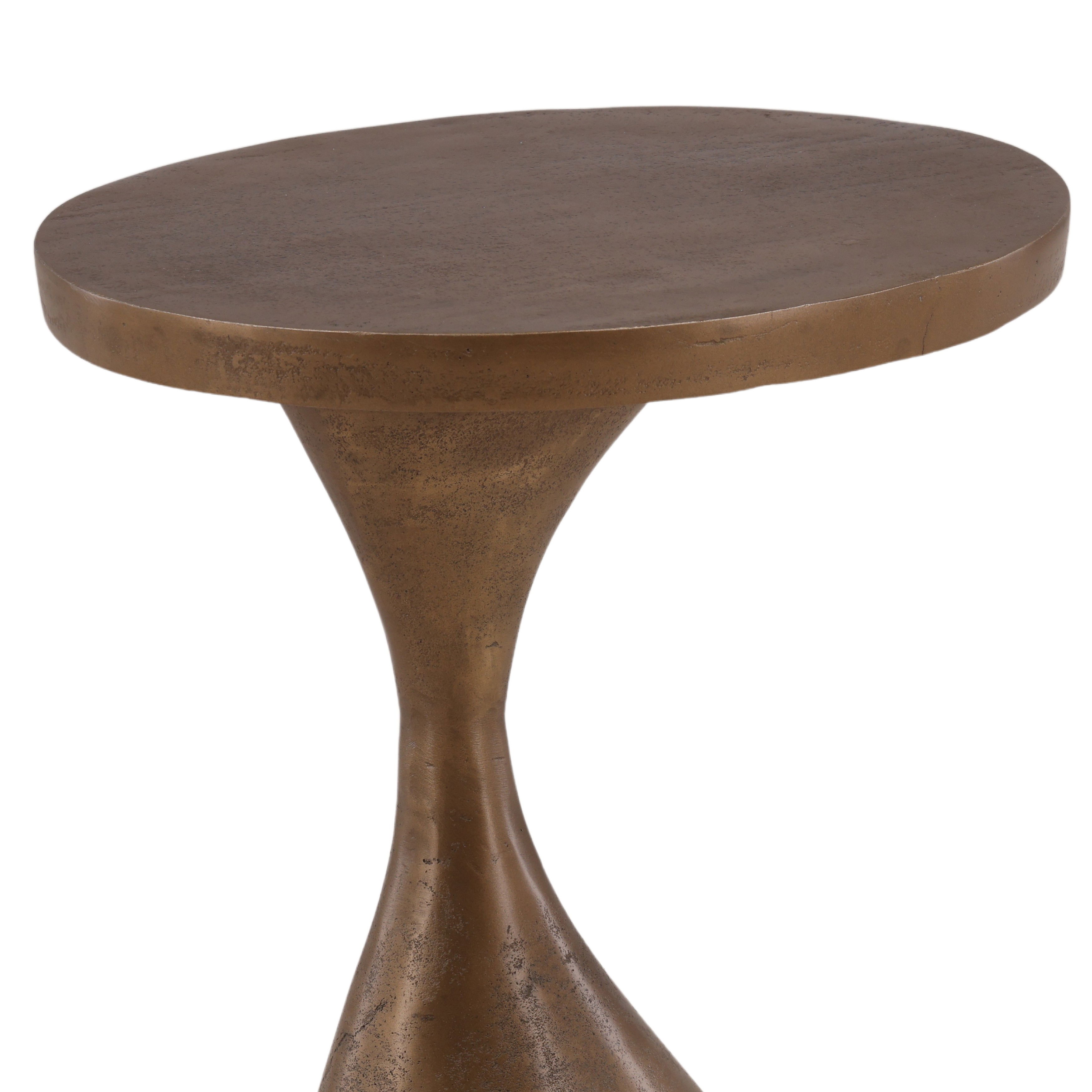 Nara Side Table Antique Brass, Side & End Table by Dovetail, 13" width x 21" height x 15.7" depth View 5