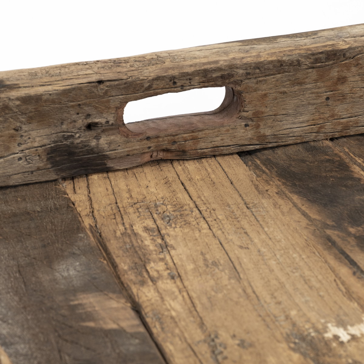 Carson (Large) 30L x 30W Brown Reclaimed Wood Tray, Decorative Tray by Mercana, 30" length x 30" width x 3" height View 7