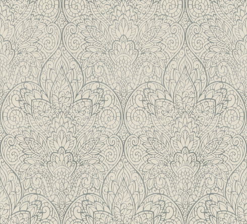 Paradise  Grey Metallic Wallpaper