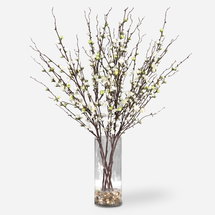 Online Designer Bathroom Quince Blossoms Silk Centerpiece