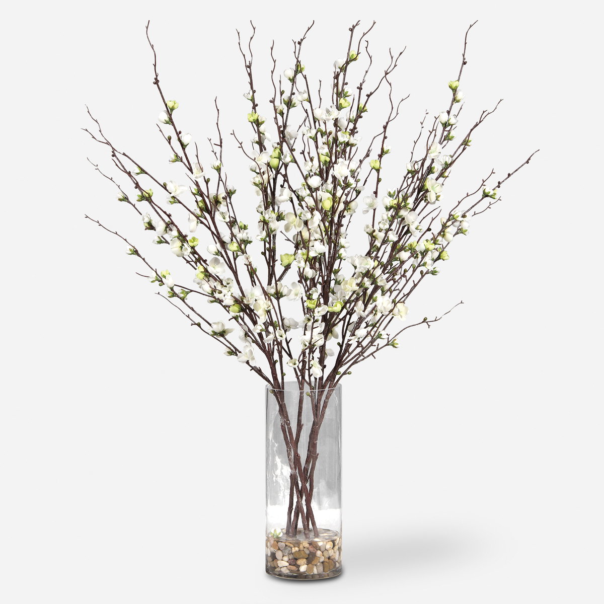 Quince Blossoms Silk Centerpiece, Tabletop Decor by Uttermost, 30" width x 36" height x 30" depth View 1