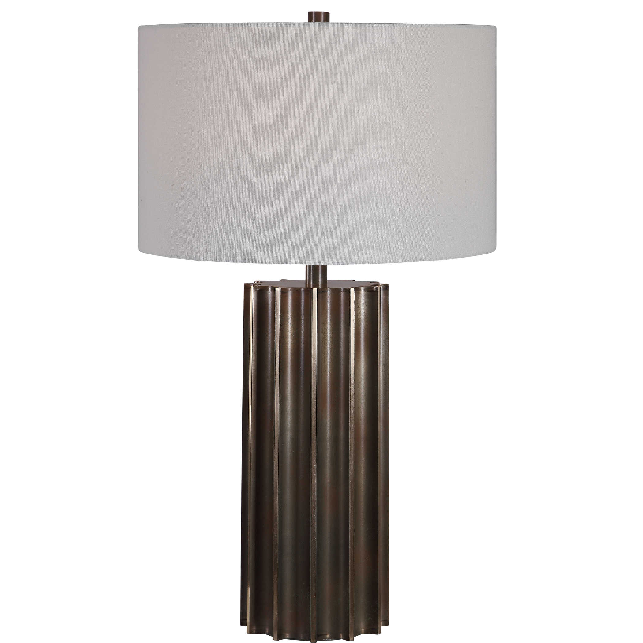 Khalio Gun Metal Table Lamp, by Uttermost, 16" width x 27.5" height x 16" depth View 1