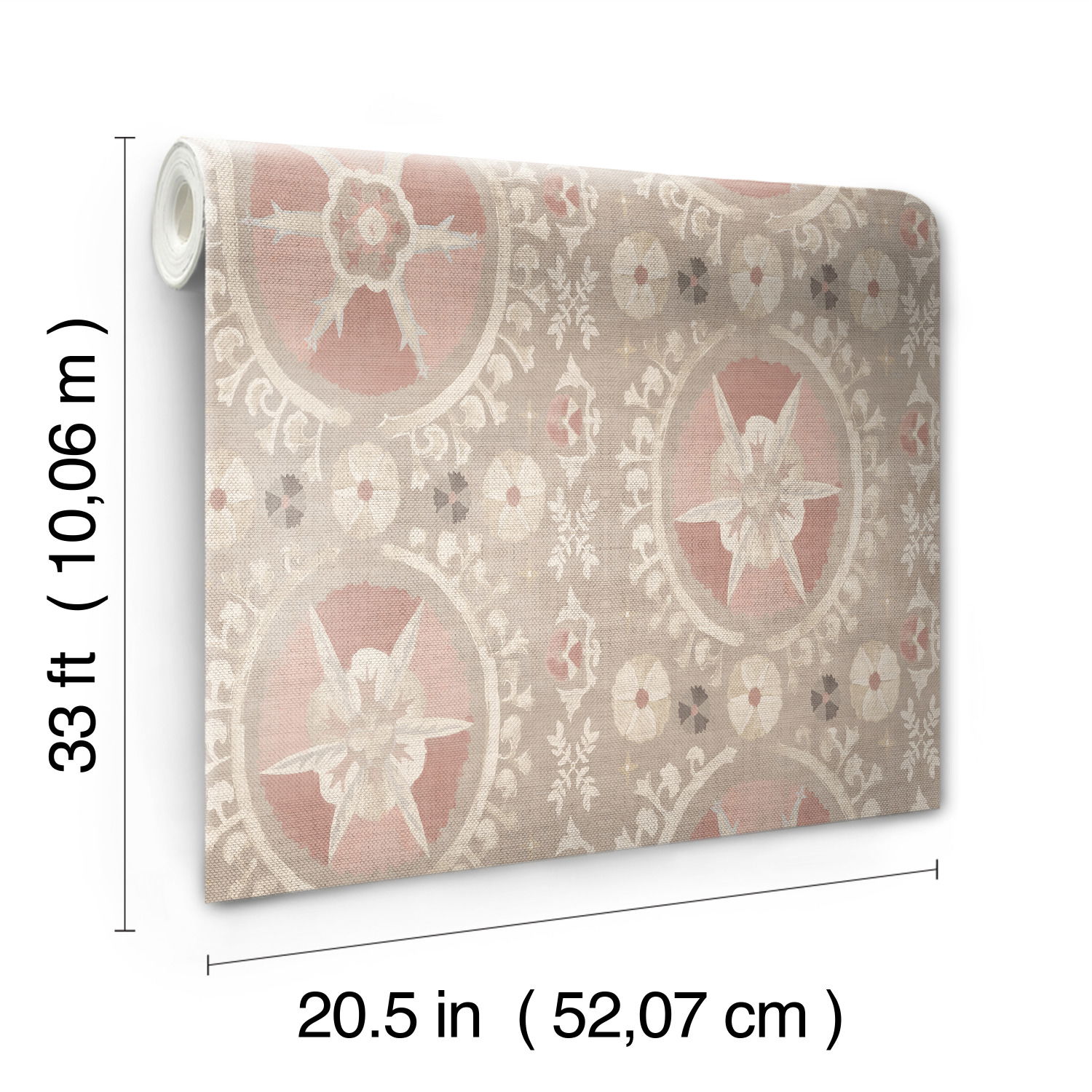 Fleurus Light Pink Wallpaper large image 