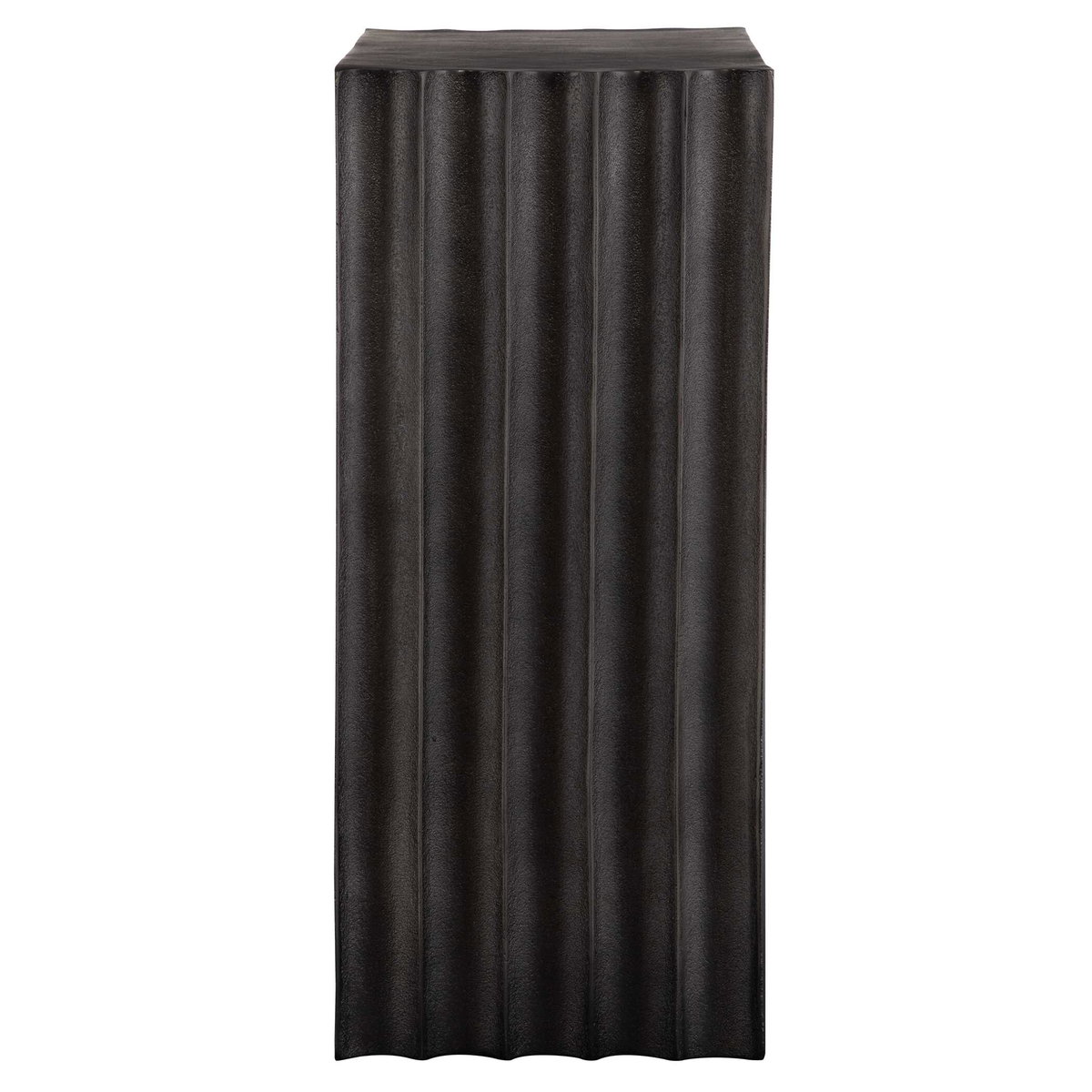 In The Groove Aluminum Accent Table, Side & End Table by Uttermost, 16" width x 23" height x 10" depth View 6