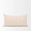 Jace 14x26 Cream with Beige Stripe Lumbar Decorative Pillow Cover, by Mercana, 14" length x 26" width x 0.2" height thumbnail 8