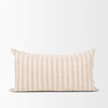 Jace 16x28 Cream with Beige Stripe Lumbar Decorative Pillow Cover, by Mercana, 14" length x 26" width x 0.2" height thumbnail 8