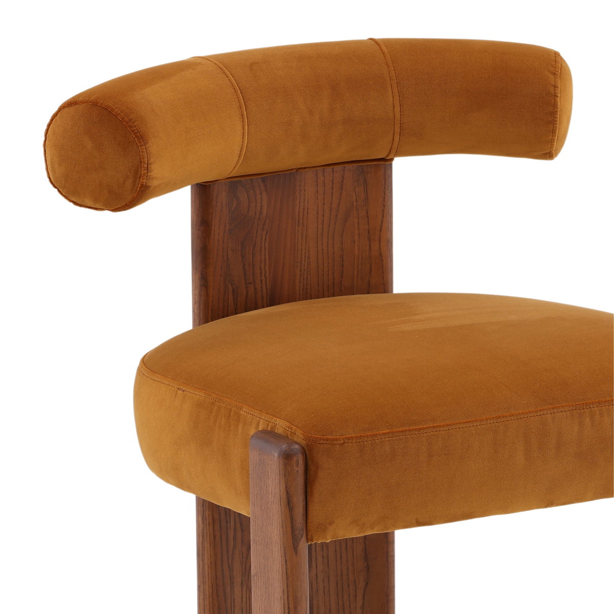 Gwyneth Dining Chair Ginger, by Dovetail, 23" width x 29.5" height x 23.5" depth View 7