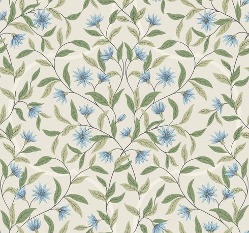 Cornflower Jasmine Wallpaper