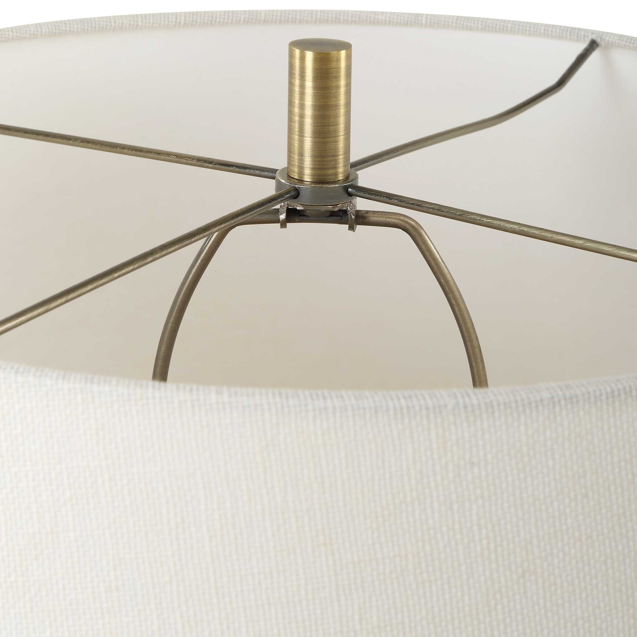 Juliet Travertine Table Lamp, by Uttermost, 17" width x 35.75" height x 17" depth View 7