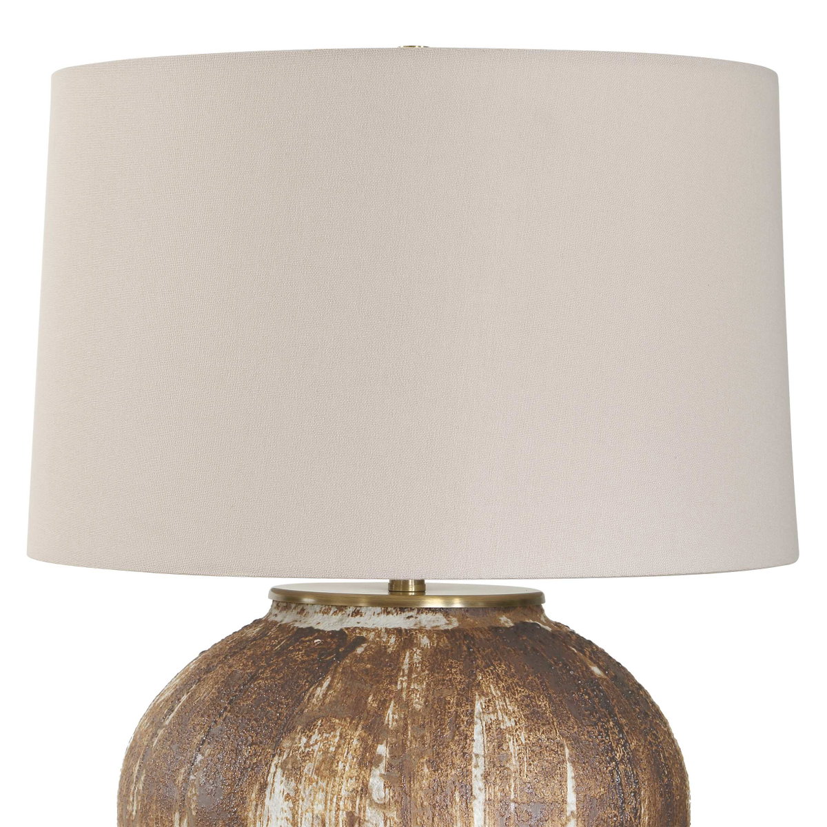 McKinley Textured Brown Table Lamp, by Uttermost, 16" width x 22.5" height x 16" depth View 5