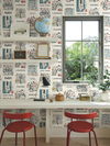 City Maps Blue & Red Peel & Stick Wallpaper, by York Wall, 20' length x 2'3" width x 0.02" depth thumbnail 2