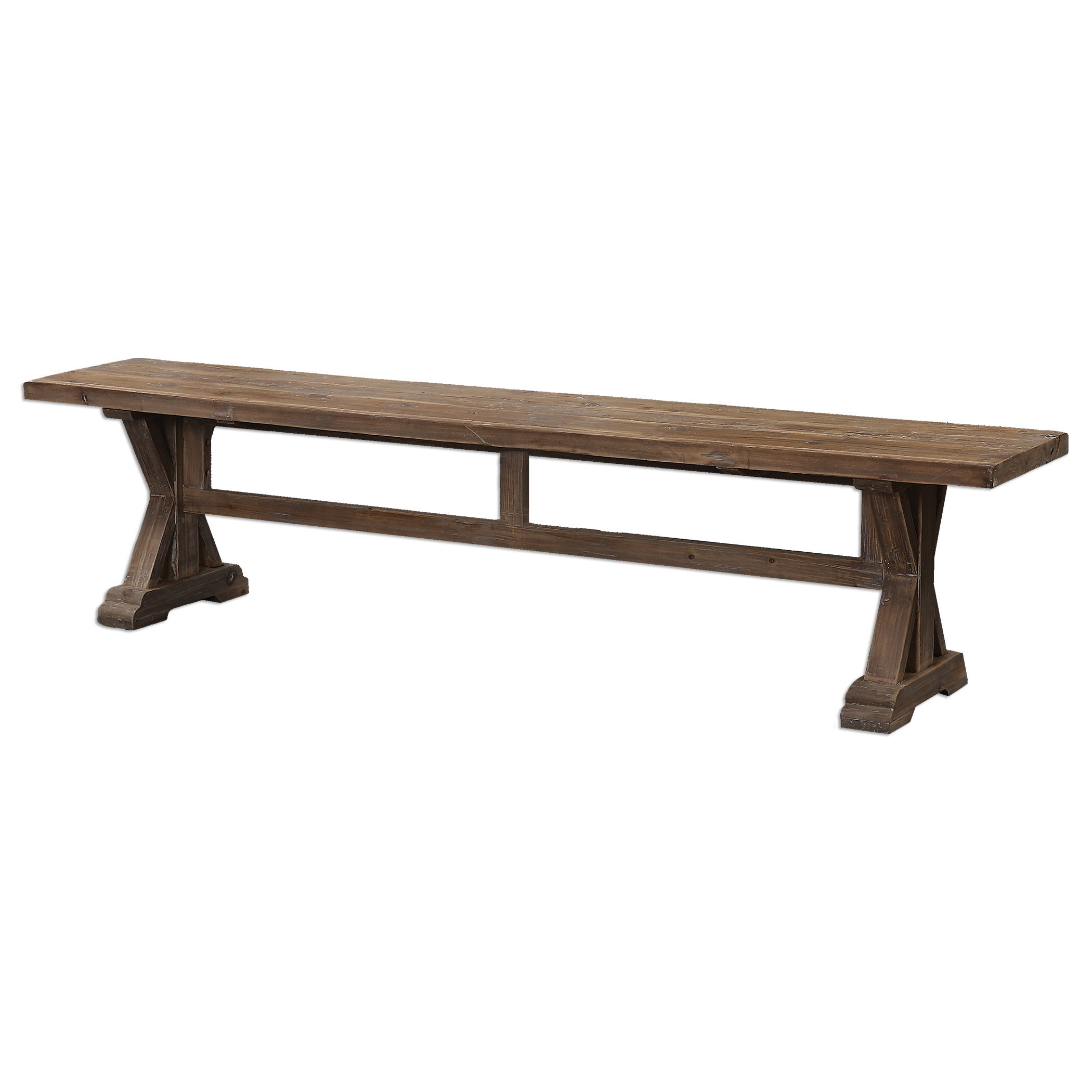 Stratford Salvaged Wood Bench large image 