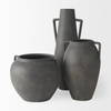Kilian Short Brown-Gray Double Ear Vase, by Mercana, 9.45" length x 9.45" width x 8.46" height thumbnail 11