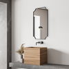 Lennox Black Scalloped Corner Mirror thumbnail 1