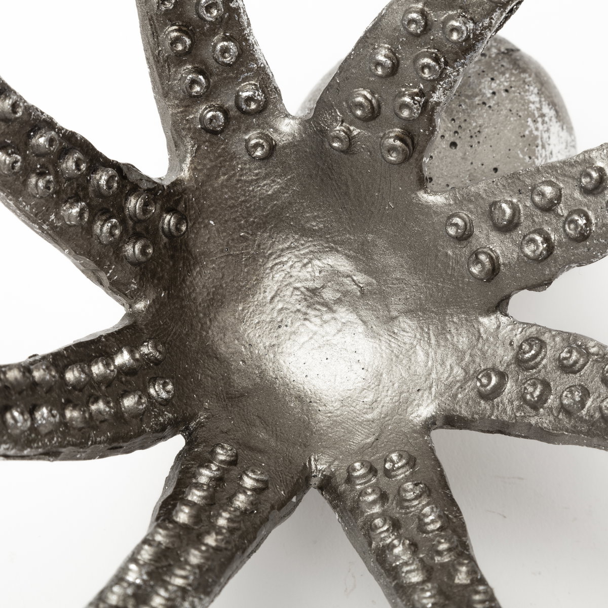 Strafford Medium 13L x 7W Silver Resin Octopus, Decorative Object by Mercana, 13" length x 7.09" width x 12.2" height View 11