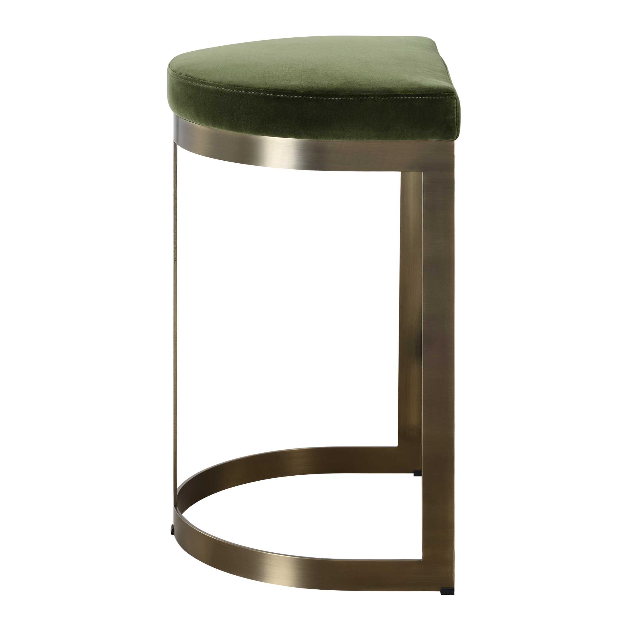 Ivanna Brass Moss Counter Stool, Furniture by Uttermost, 18" width x 26" height x 15" depth View 6