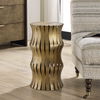 Arida Aged Gold Accent Table, Furniture by Uttermost, 12" width x 22" height x 12" depth thumbnail 3