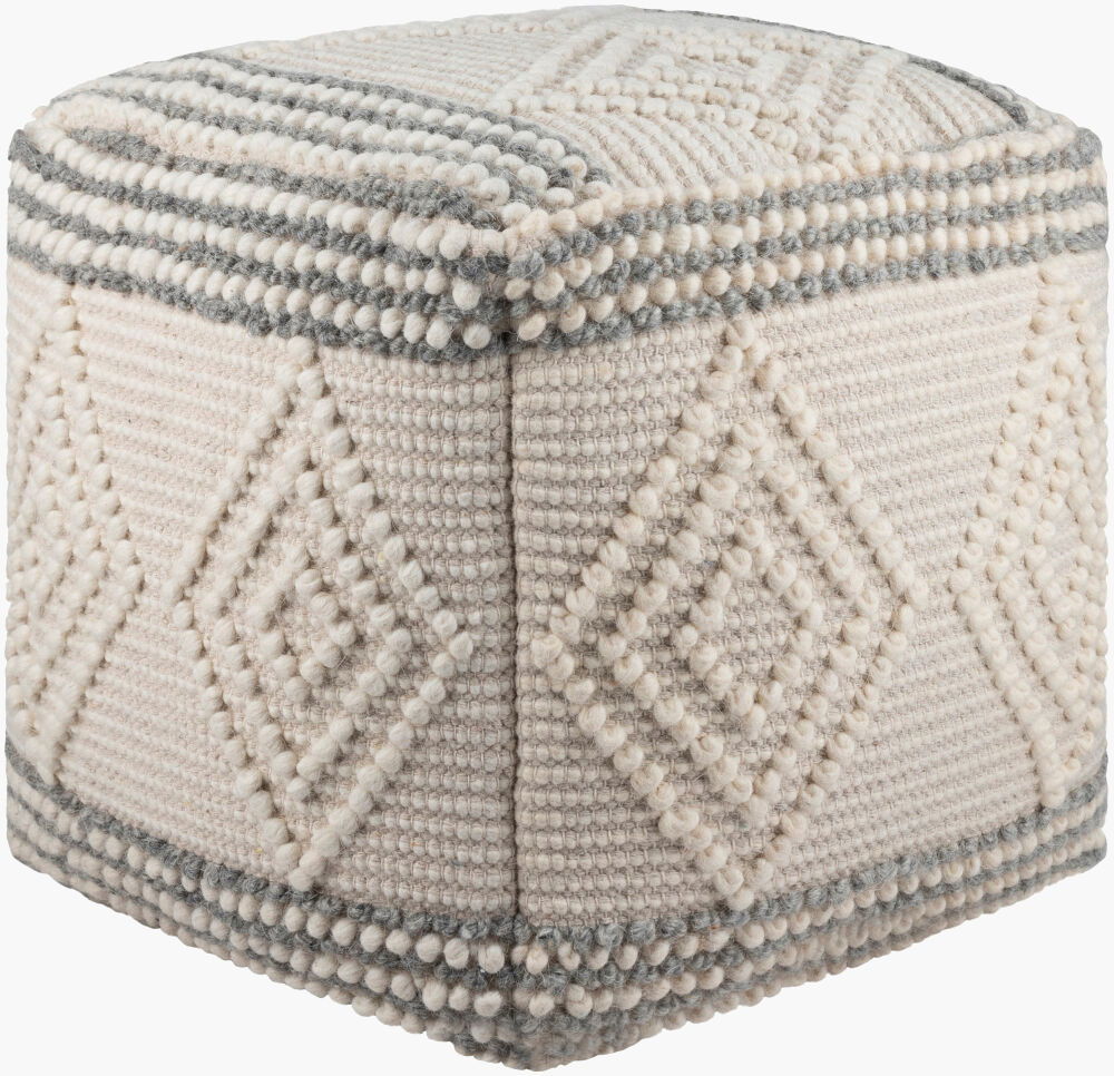 Hygge Pouf, Ottoman by Surya, 18" width x 18" height