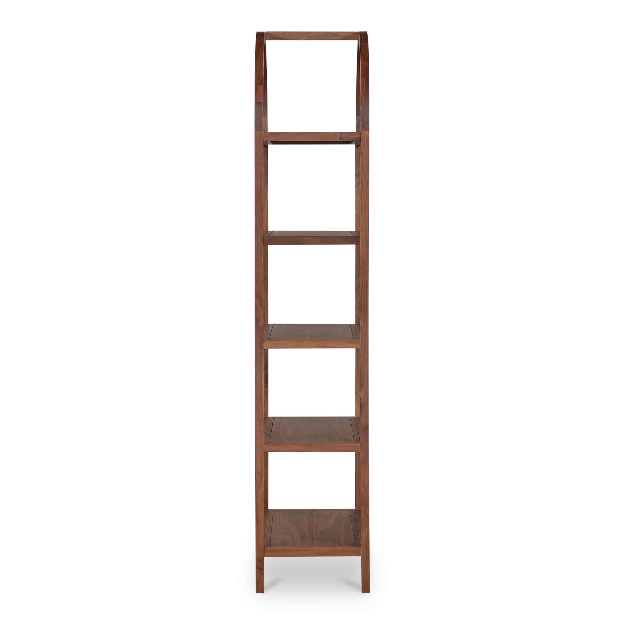 Eero Bookcase Walnut, Shelving & Bookcase by Moe's Home, 30" width x 80" height x 16" depth View 3