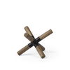 Stuhrling I (Small) 7L x 7W Brown Wood with Black Metal Jack thumbnail 0
