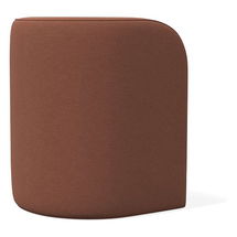 Online Designer Hallway/Entry Tilly Small Ottoman, Poly, Performance Velvet, Burnt Umber, Concealed Support