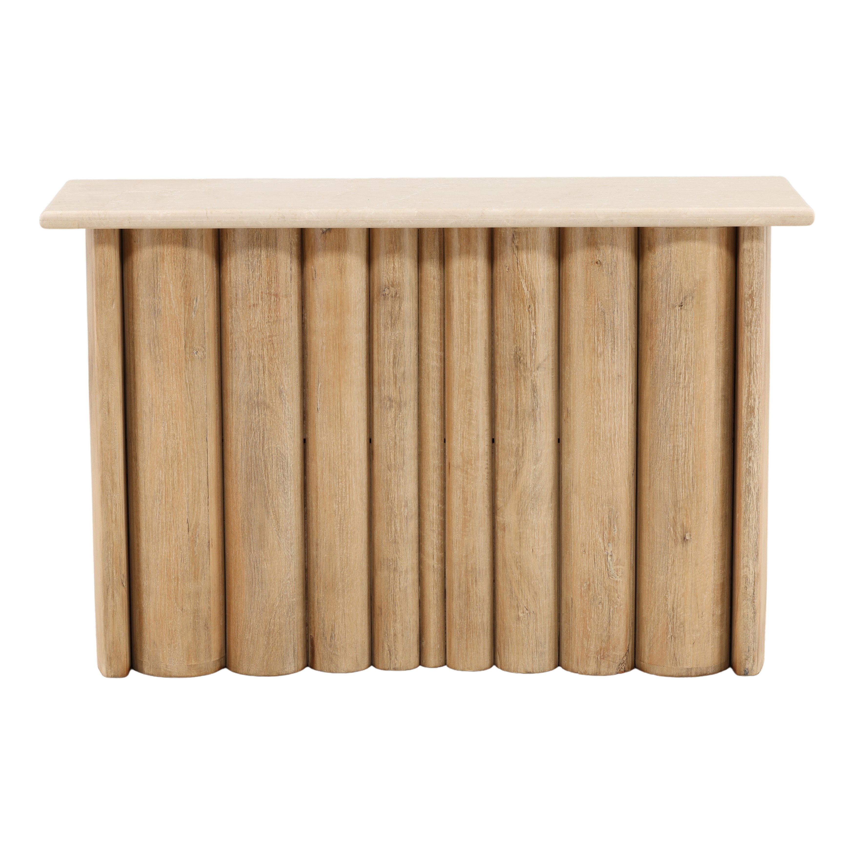 Thandi Console Table Light Natural, by Dovetail, 48" width x 31" height x 16" depth View 2