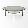 Felicity  Marble Top with Iron Frame Coffee Table, by Mercana, 36" length x 36" width x 16" height thumbnail 6