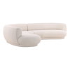 Lake Chaise Sectional Cream Performance LAF, Sectional Sofa by Dovetail, 127.87" width x 29.38" height x 95" depth thumbnail 1