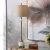 Natania Plated Brass Buffet Lamp, Table Lamp by Uttermost, 11" width x 35" height x 11" depth thumbnail 6
