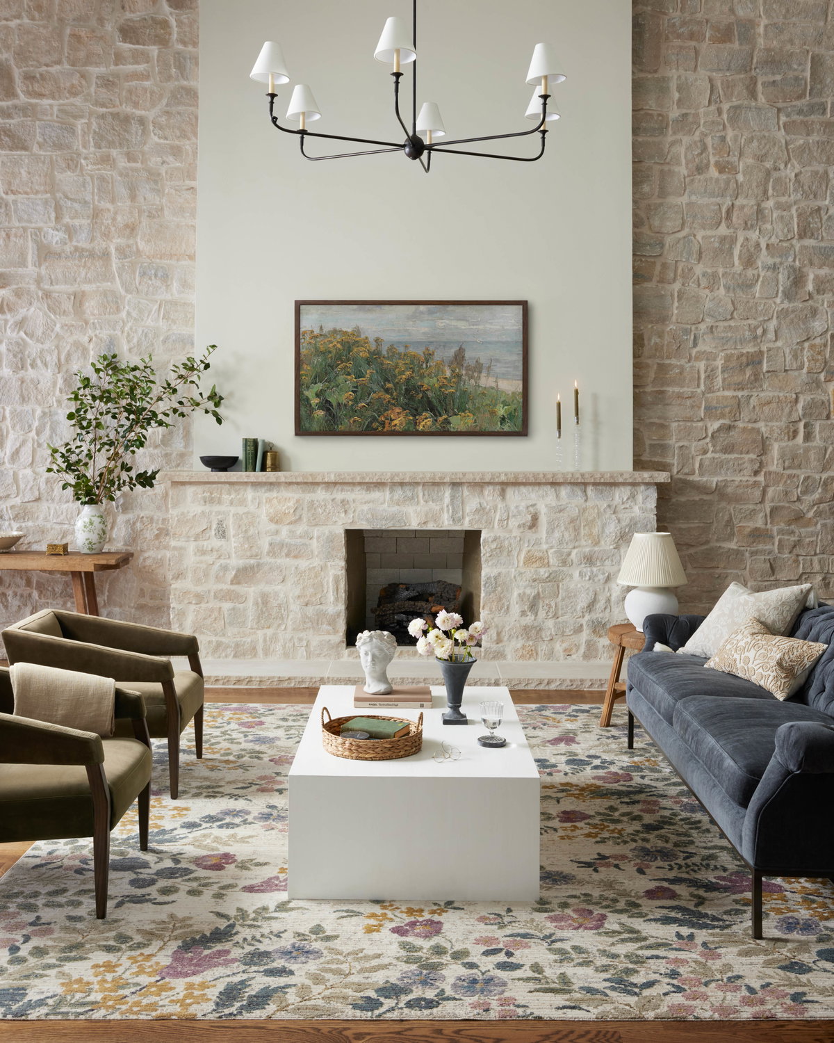 Rifle Paper Co. x Loloi Provence Rug, 2'6" length x 8' width View 2