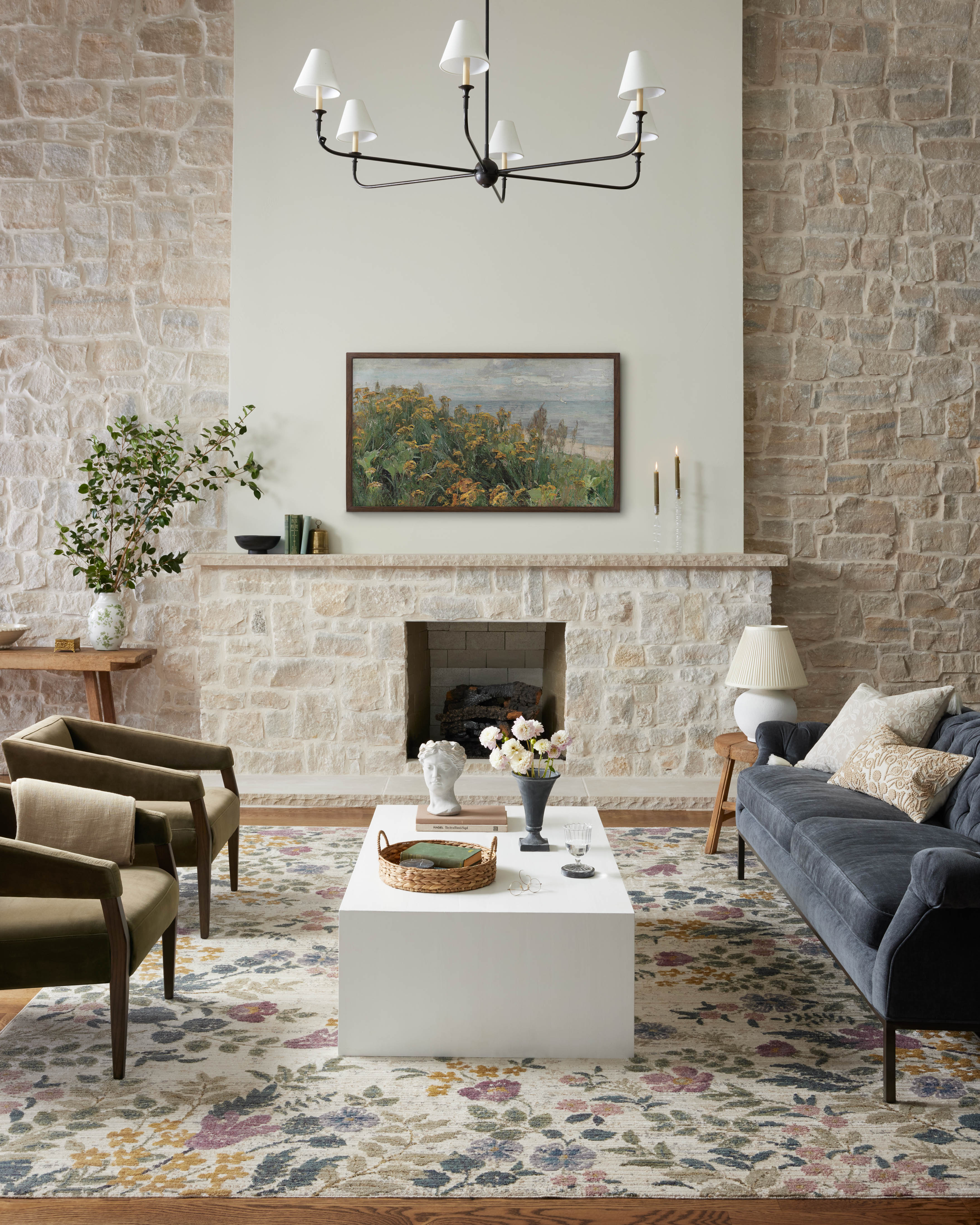 Rifle Paper Co. x Loloi Provence Rug, 5' length x 7'10" width View 2