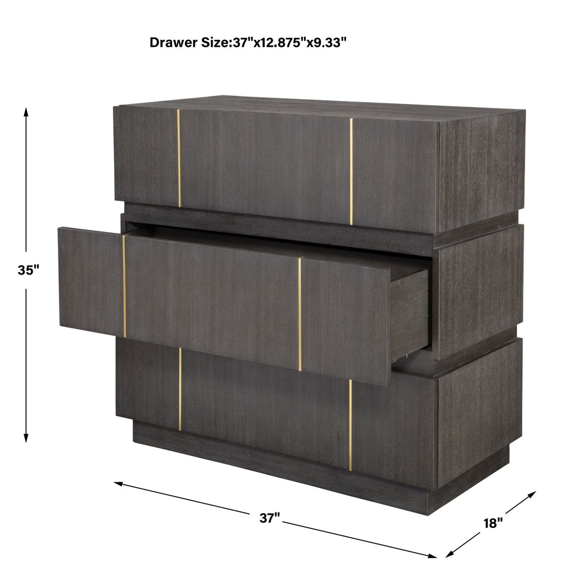 Between The Lines Accent Chest, Cabinets & Chest by Uttermost, 37" width x 35" height x 18" depth View 3