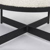 Amelia Cream Boucle with Black Metal Upholstered Pouf thumbnail 11