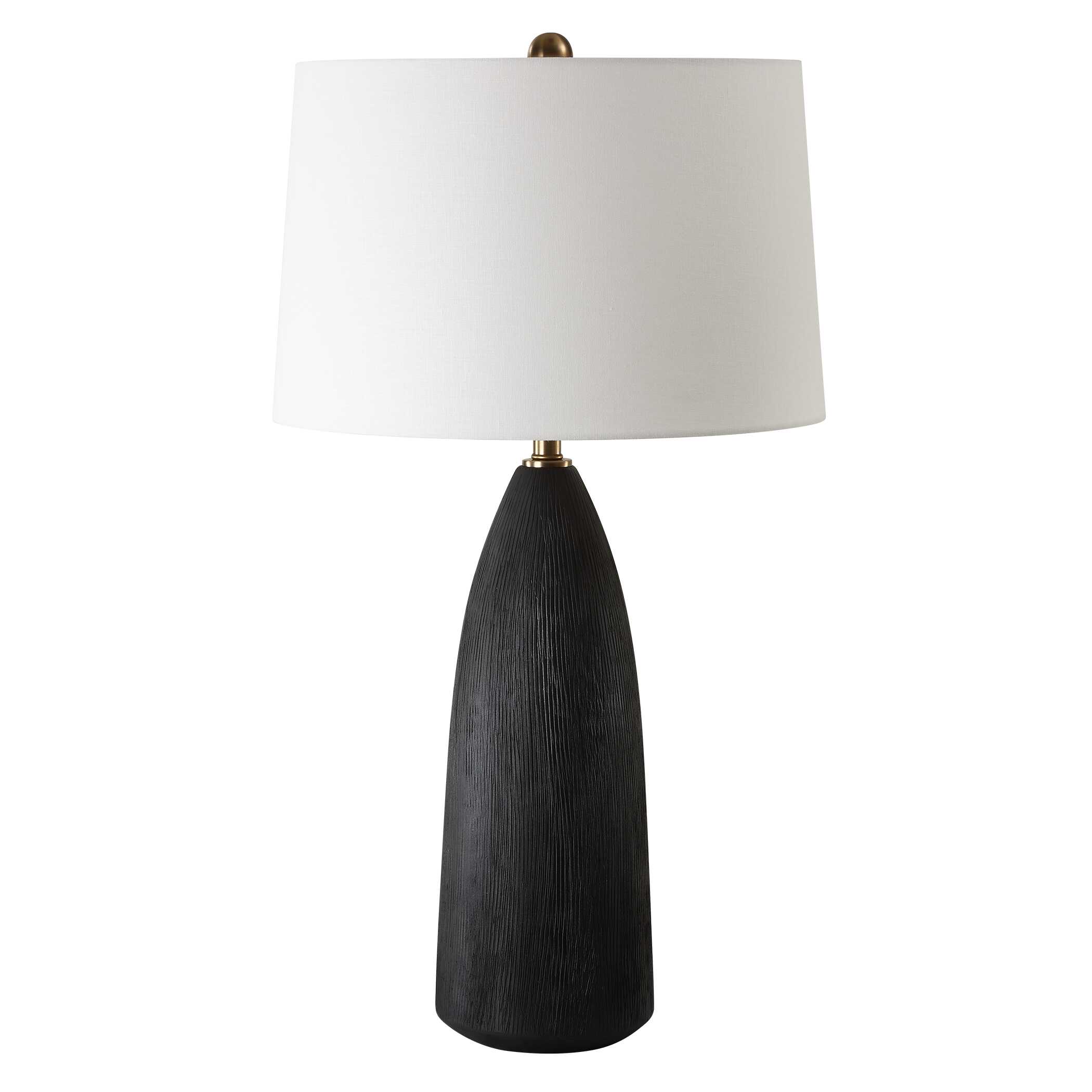 Jett Black Table Lamp, by Uttermost, 19" width x 35" height x 19" depth View 5
