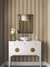 Wide Two-Color Stripe Metallic Wallpaper, by York Wall, 33' length x 1'8.8" width x 0.02" depth thumbnail 2