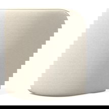 Online Designer Bathroom Tilly Small Ottoman, Poly, Performance Velvet, Alabaster, Concealed Support