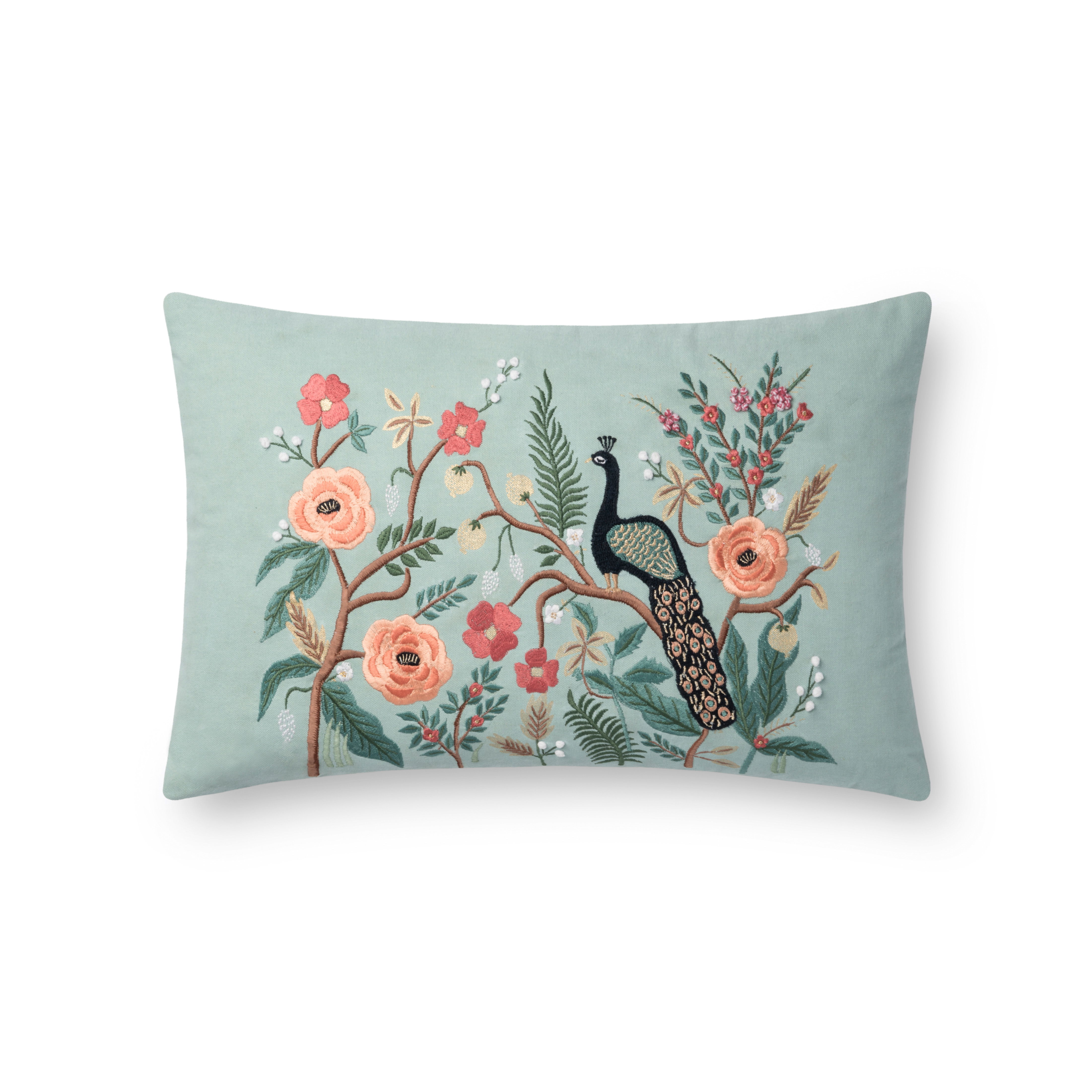 Rifle Paper Co. x Loloi Pillows Pillow, Decorative Pillow, 13" length x 21" width