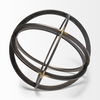 Galenna III (Large) 10L x 10W Black Metal Circular Decorative Orb, Decorative Object by Mercana, 10" length x 10.04" width x 10.04" height thumbnail 4