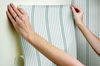French Linen Stripe Grey Peel & Stick Wallpaper thumbnail 5